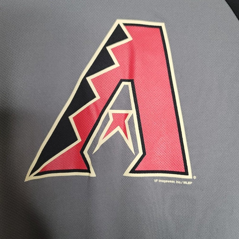 TX3 Cool MLB Arizona Diamondbacks T Shirt Jersey Size Large Gray Red
